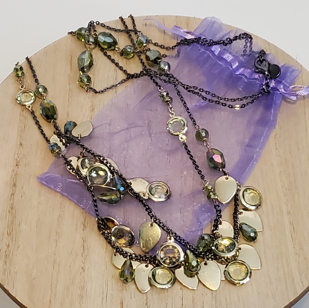 Simply Vera Double Strand Iridescent Necklace